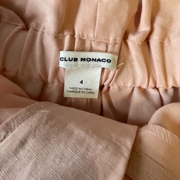 Club Monaco - paper bag shorts with front tie (Linen) - Picture 3 of 4